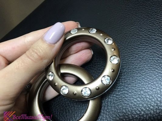 Люверсы Бронза со стразами матовые