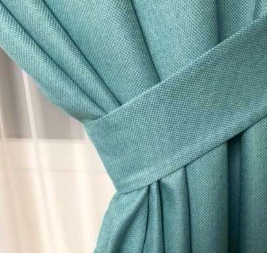 Блэкаут рогожка Бирюзовый