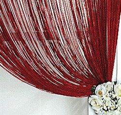 Кисея однотонная бордовая